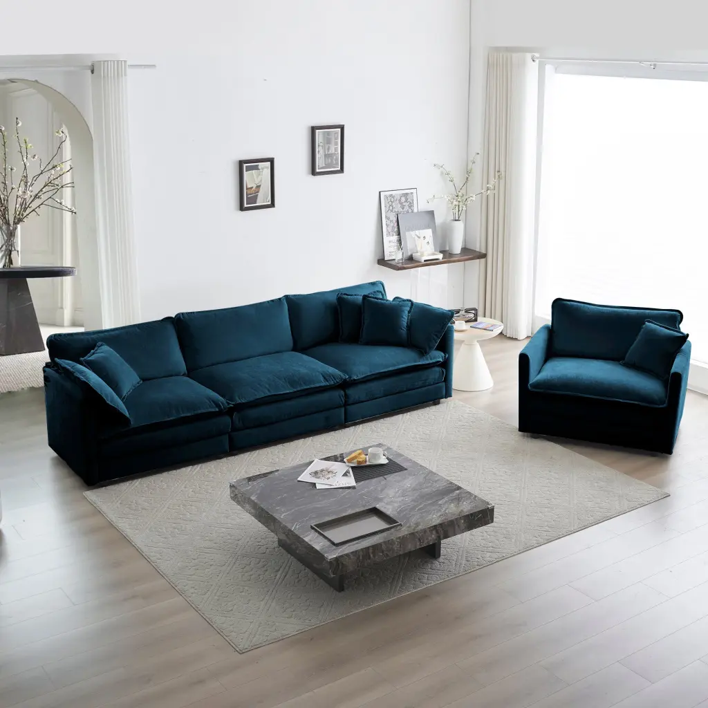 3 Piece Upholstered Sectional Sofa Set Modern Living Room Furniture ui furniture