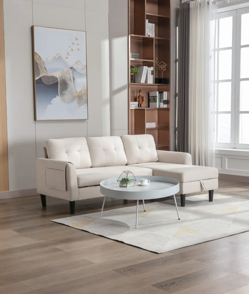 United We Win Reversible Sectional Sleeper Sofa Storage w1568 united we win