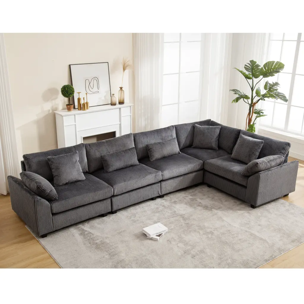 Arrival Oversized Modular Sectional Sofa Couches Set Corduroy Upholstered w2325