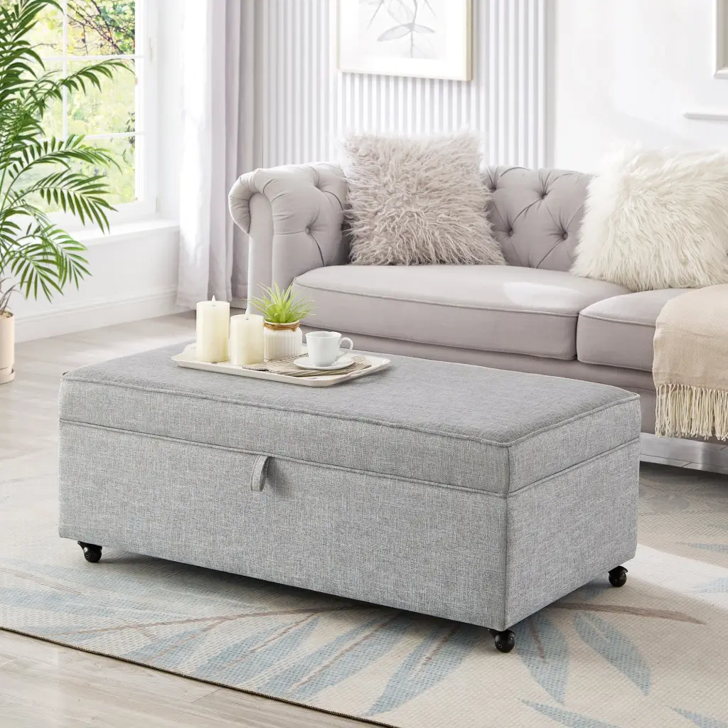 Modern Large Ease Sofa Ottoman Storage Modular Sectional wm home furniture