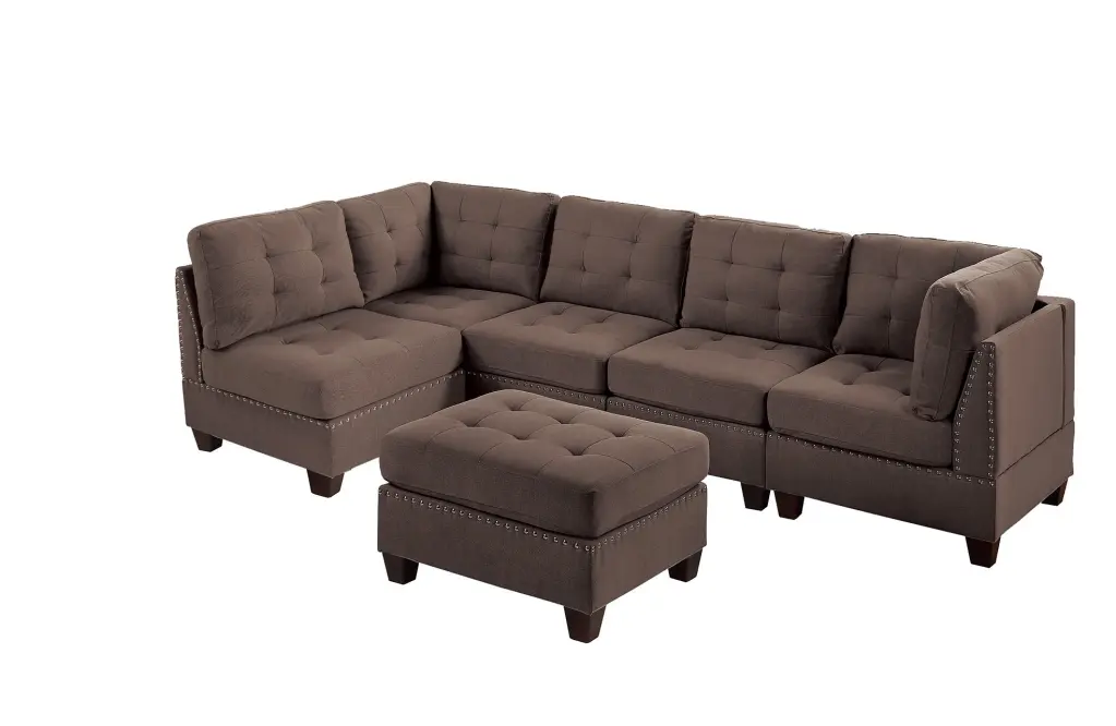 Contemporary Modular Sectional 6Pc Set Living Room Corner Sofa kanepe