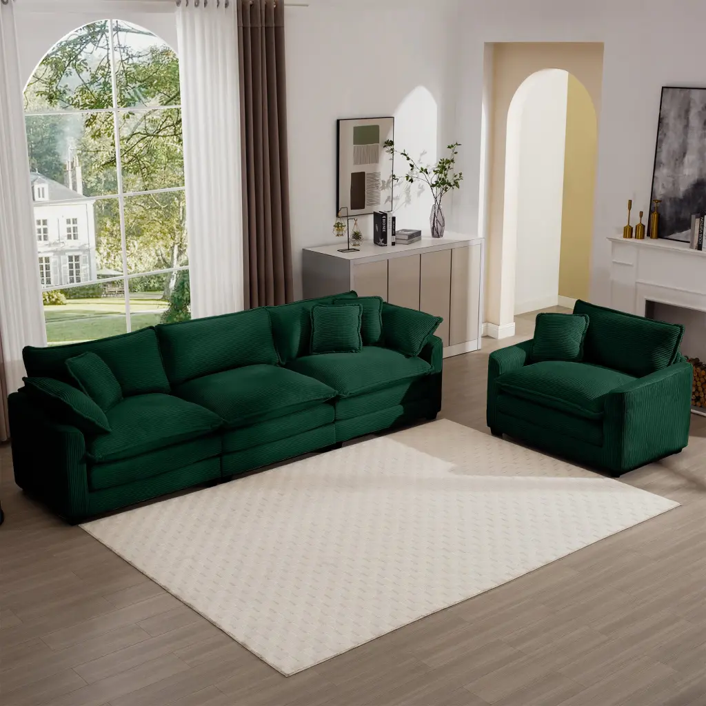 Mid Century Modern Sectional Set Two One 3 Seater Sectional And One ui furniture