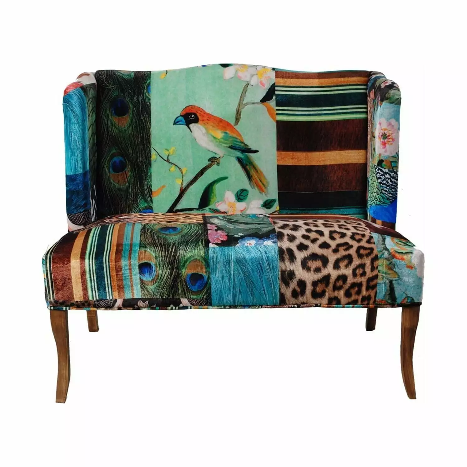 Maykoosh Modern Motifs Bird Collage Print Settee Multicolor