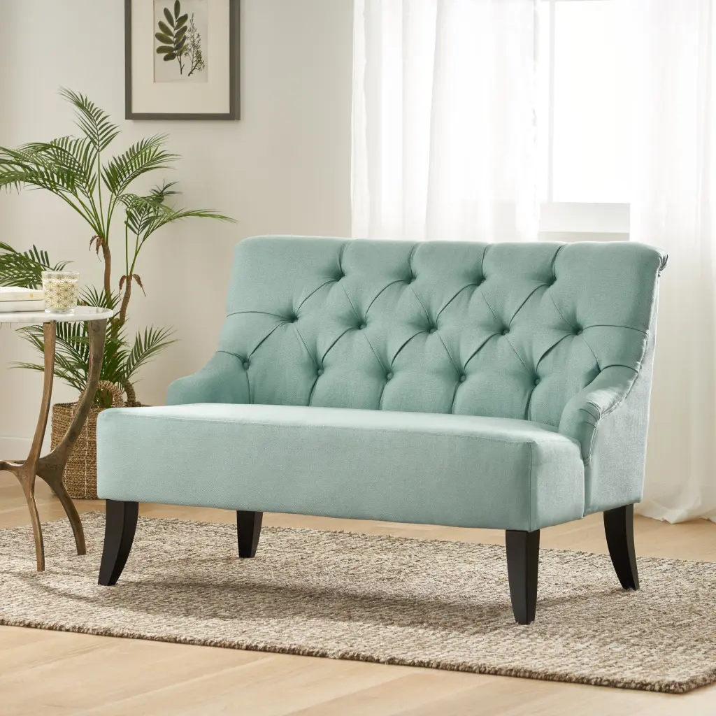 Nicole KD Settee Light Blue Fabric nh-inmax