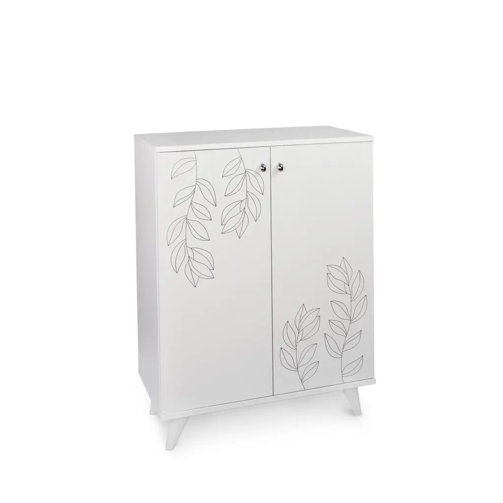 Valeria Wood Base Shoe Cabinet White Storage Furniture furnia