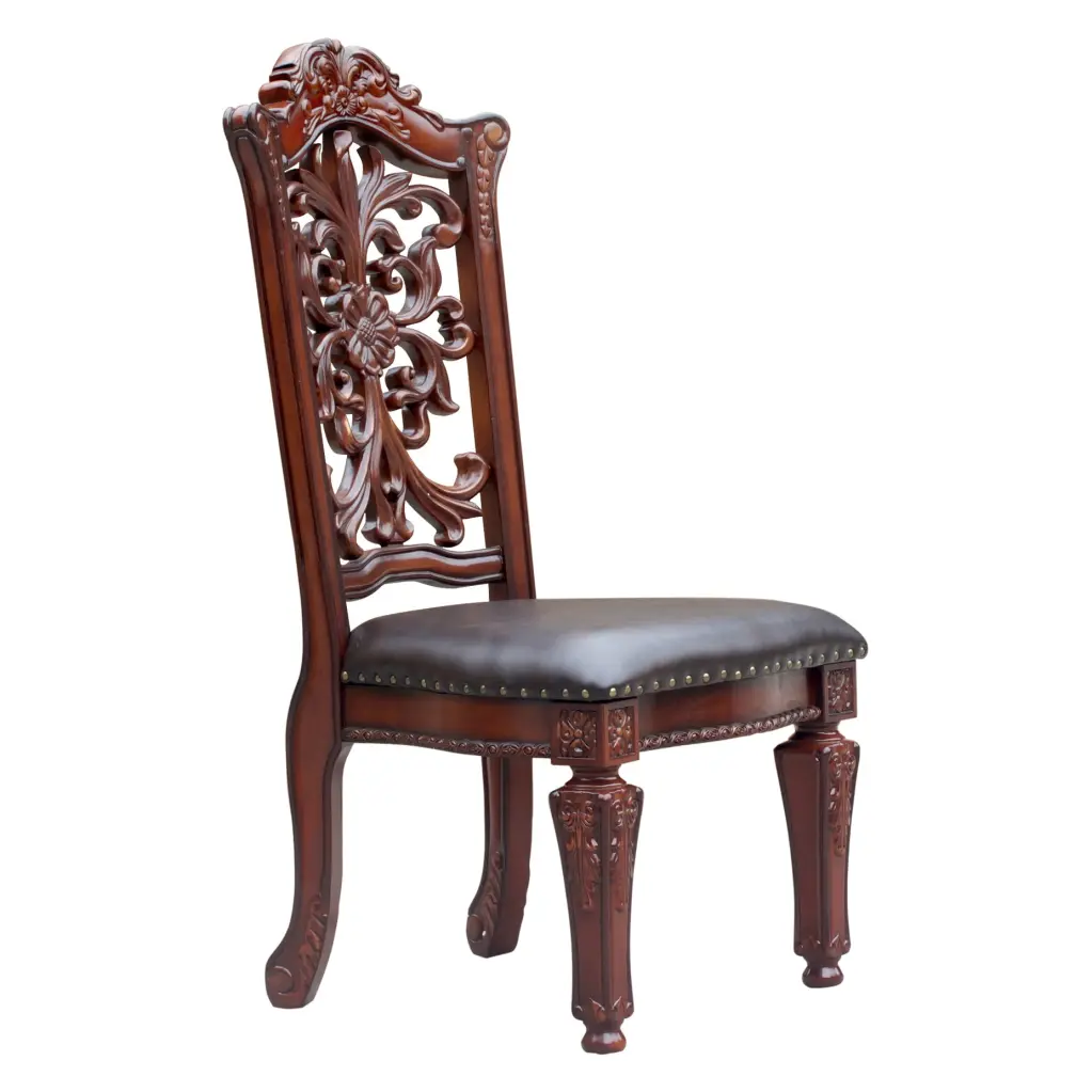 Brown And Cherry Side Chair Trim Set 2 Solid Cherry Dining Room Chairs furniture max