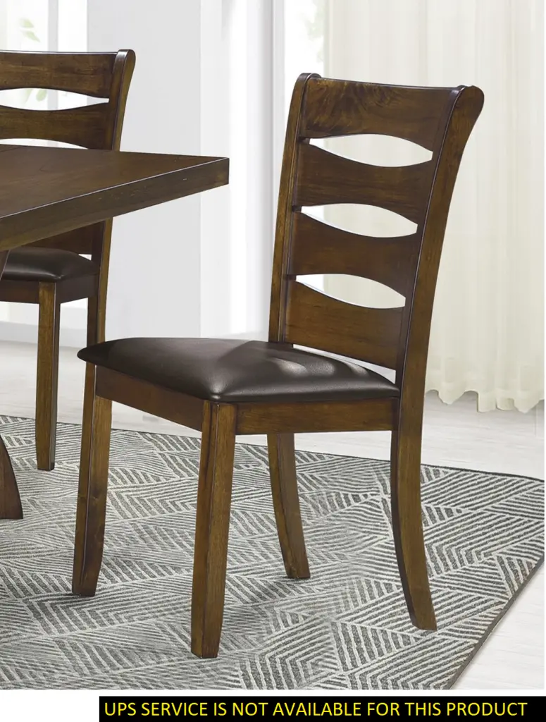 Transitional Style One---kind Back Design Set 2 Wooden Side Chairs Brown Dining Chairs kanepe