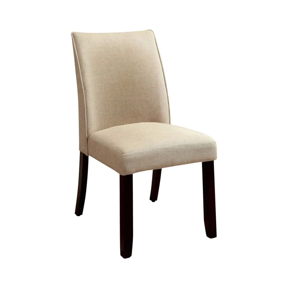 Cimma Contemporary Side Chair Ivory Flax Fabric Set 2 royal hampton