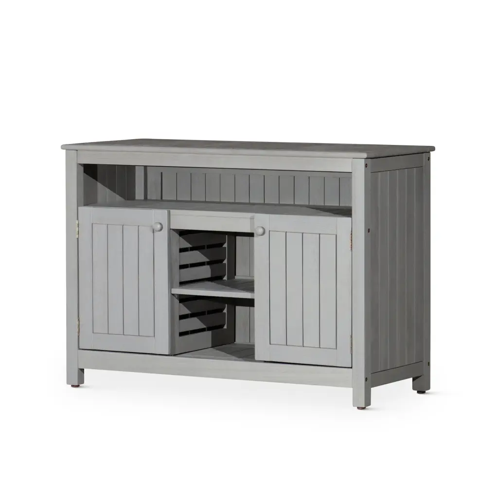 Driftwood Gray Eucalyptus Sideboard Gray Wash Storage Cabinet dty home