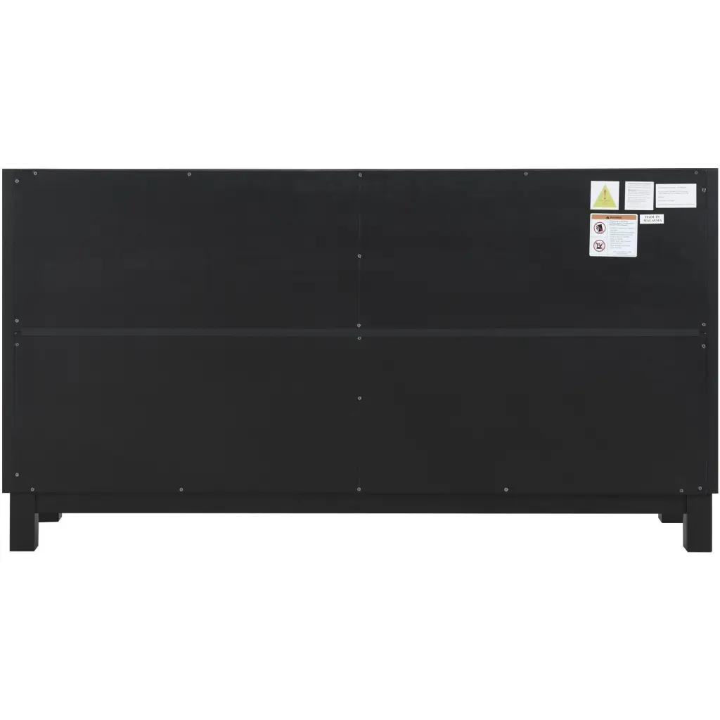 Large Storage Space Sideboard 4 Door Buffet Cabinet Pull Ring Handles trexm