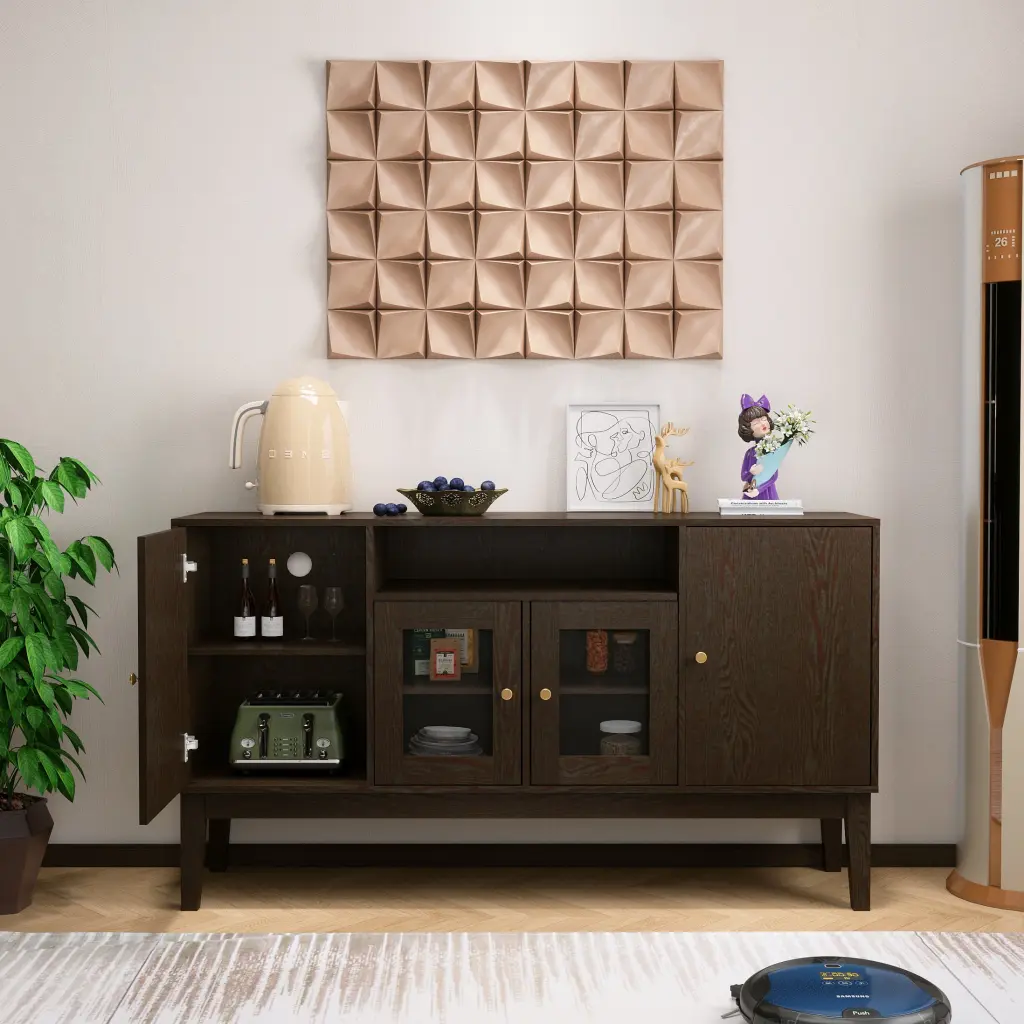 Sideboard Buffet Console Table Adjustable Shelves Living Room Storage jaydenmax