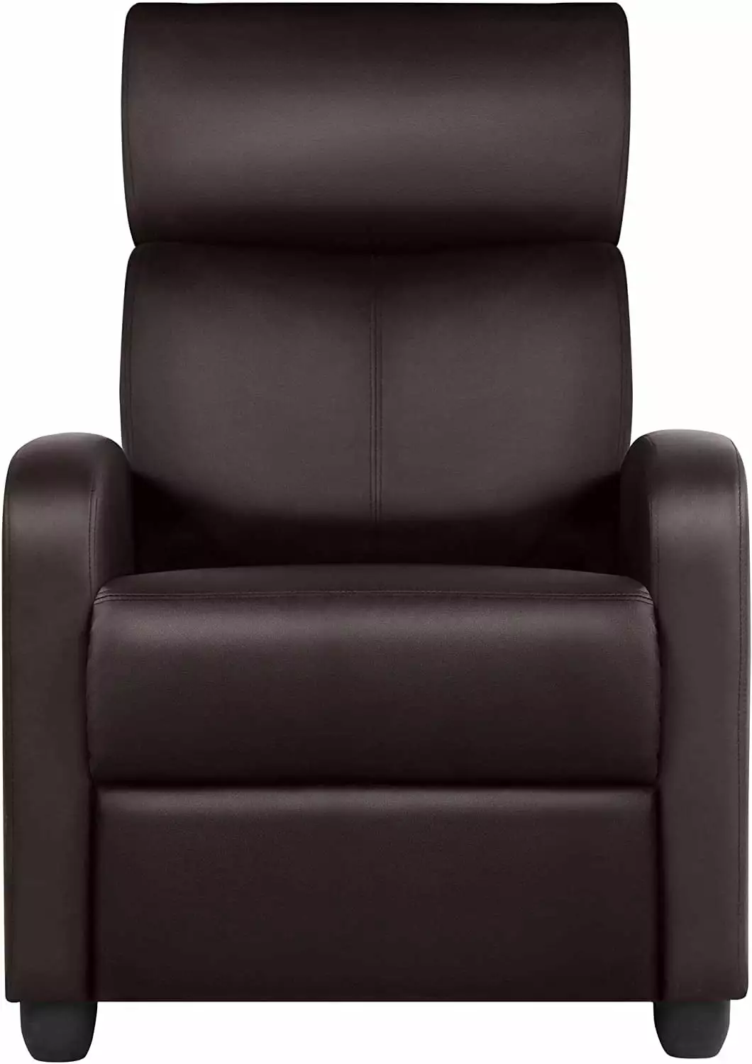 Elegant Modern Recliner Chair Single Sofa Pocket Spring Living Room Bedroom Home Theater Brown