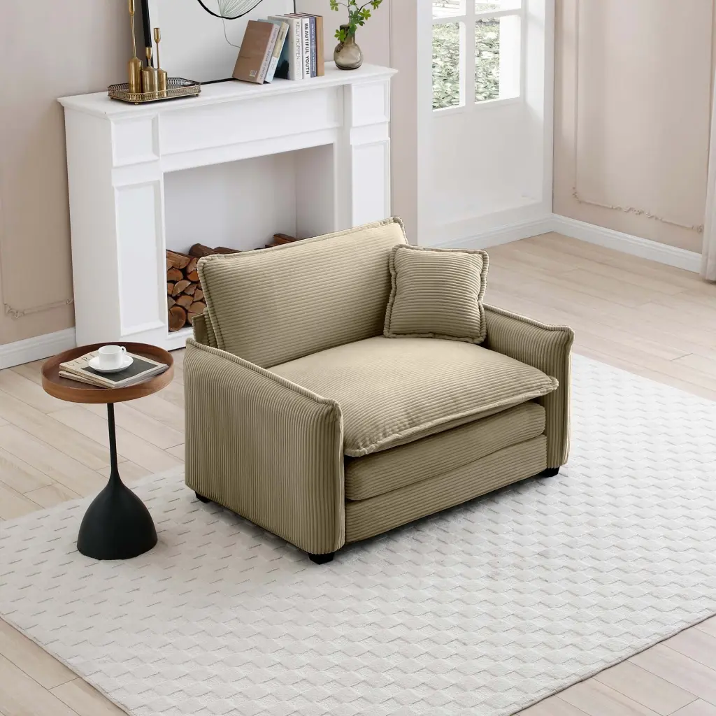 Cozy Single Deep Seat Sofa One Pillow Living Room ui furniture