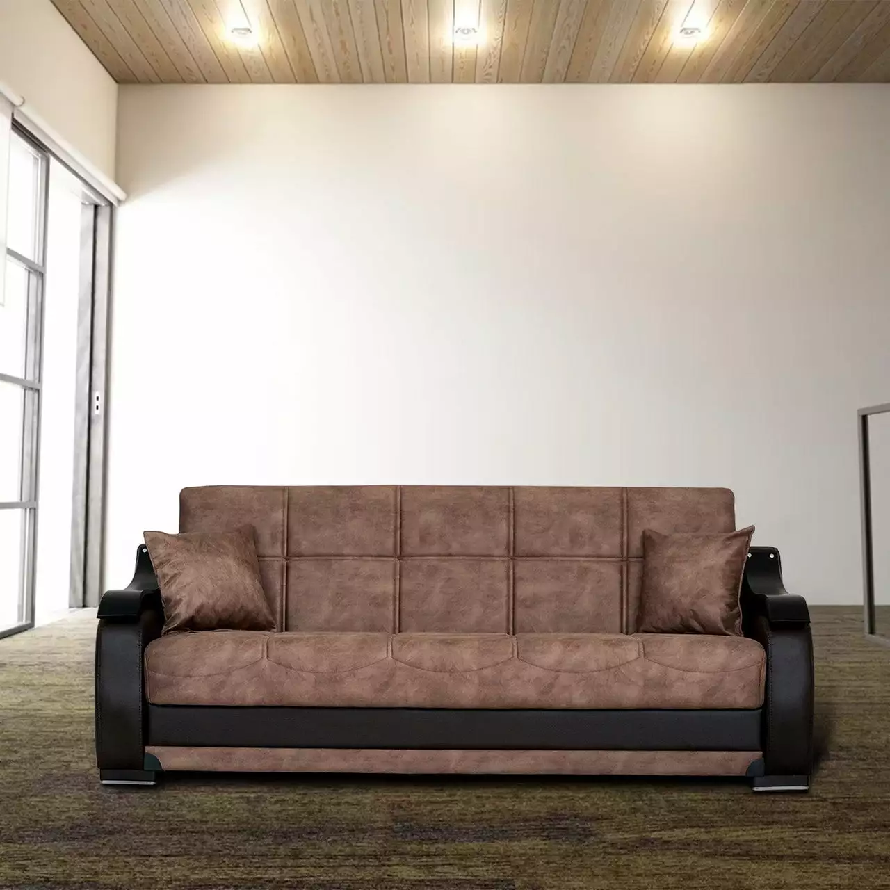 Zambak Brown Sofa Bed Storage Go Green Woods