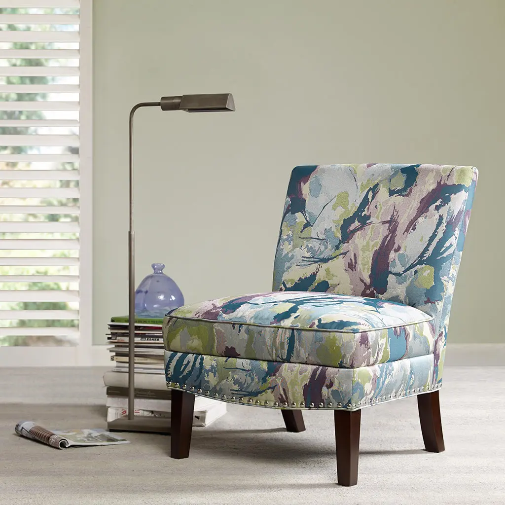 Slipper Accent Chair Multi Polyester Stylish Lounge Chair Home jla