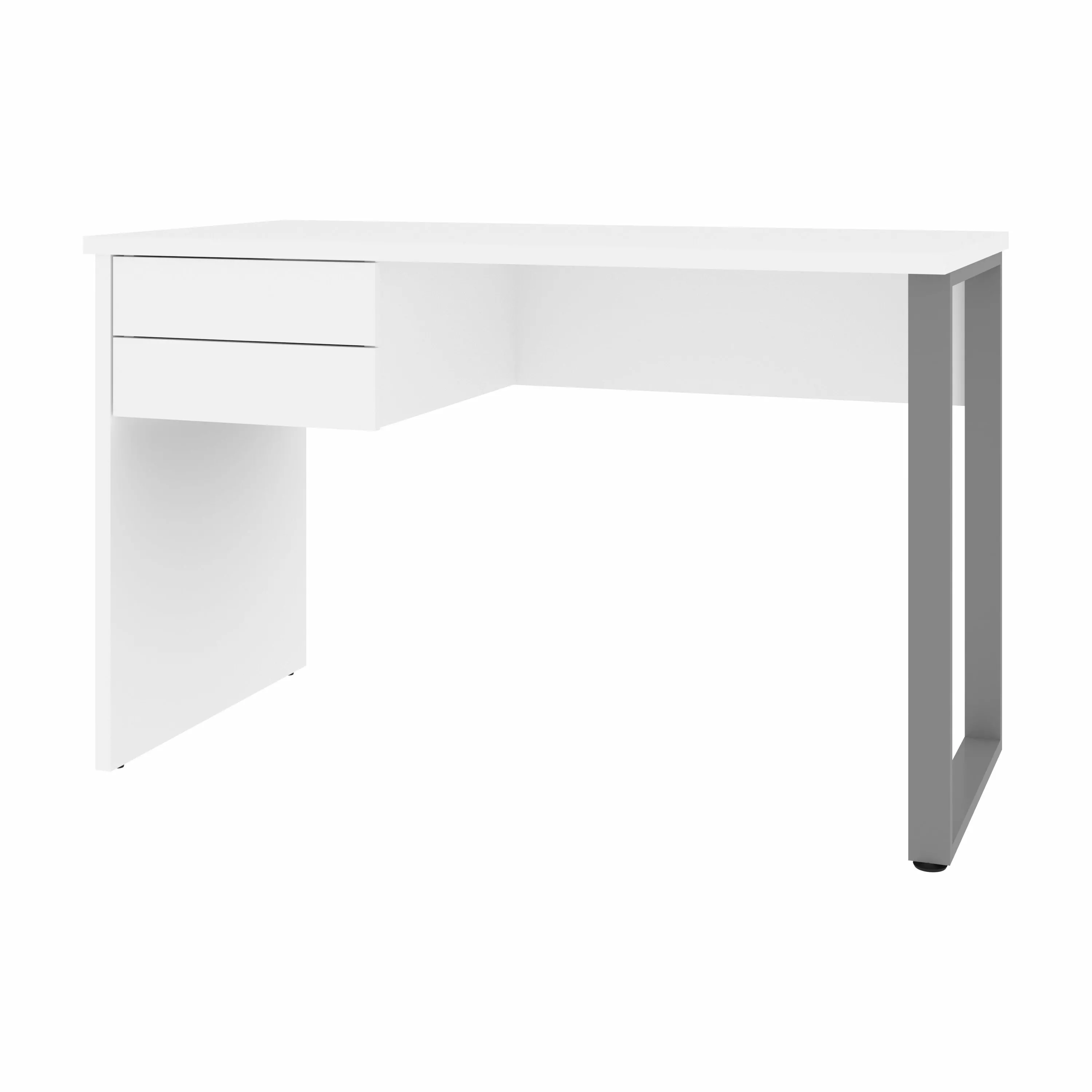 Bestar Solay 48 Small Table Desk Metal Leg Clear White