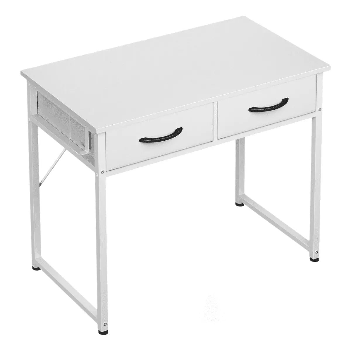 WM Computer Writing Desk Small Spaces Drawers Bedroom. Vanity Desk Storage. 32 Inch. White. FHWM-C