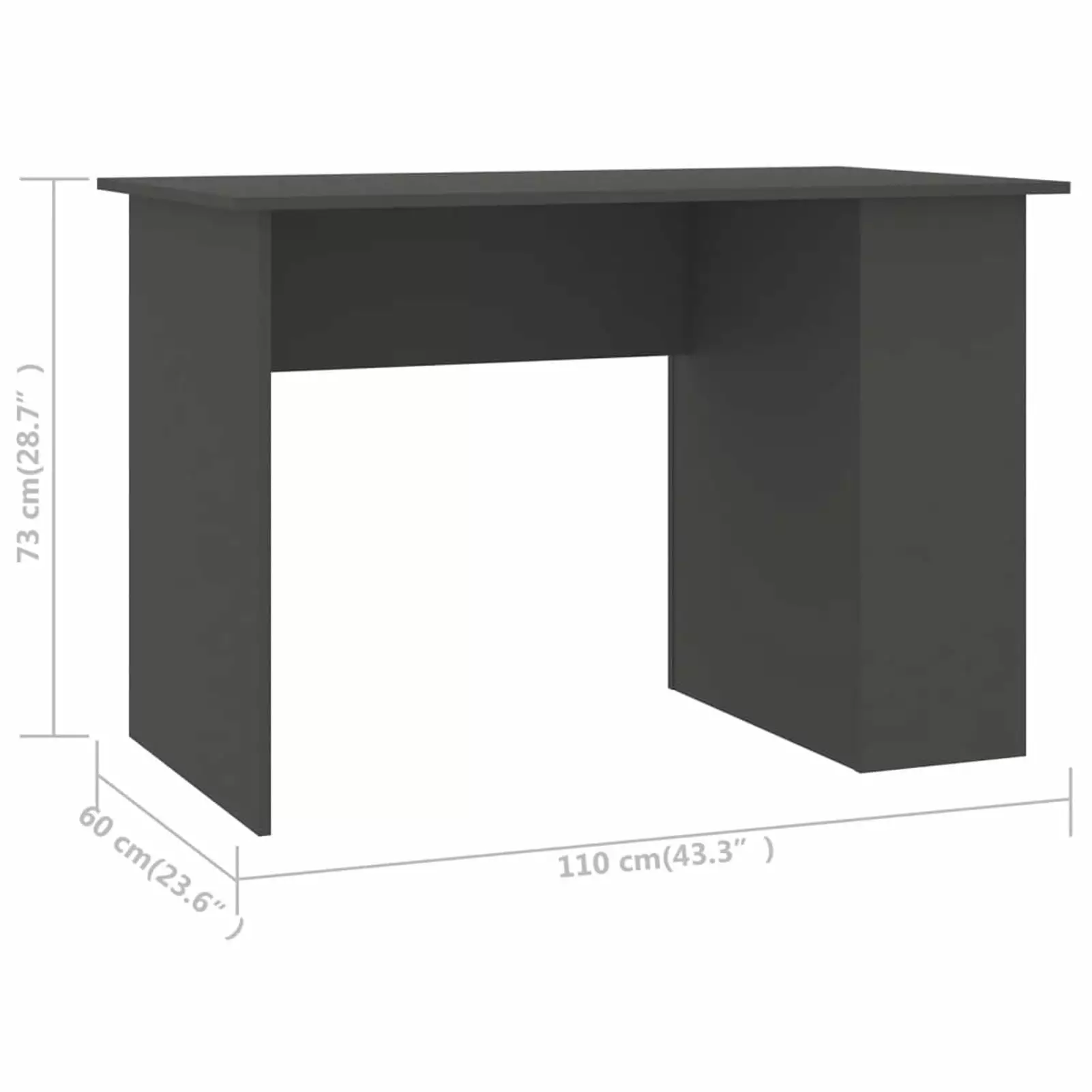 Irfora Small Computer Desk Bedrooms Student Study Writing Table 43.3x23.6x28.7 Inches