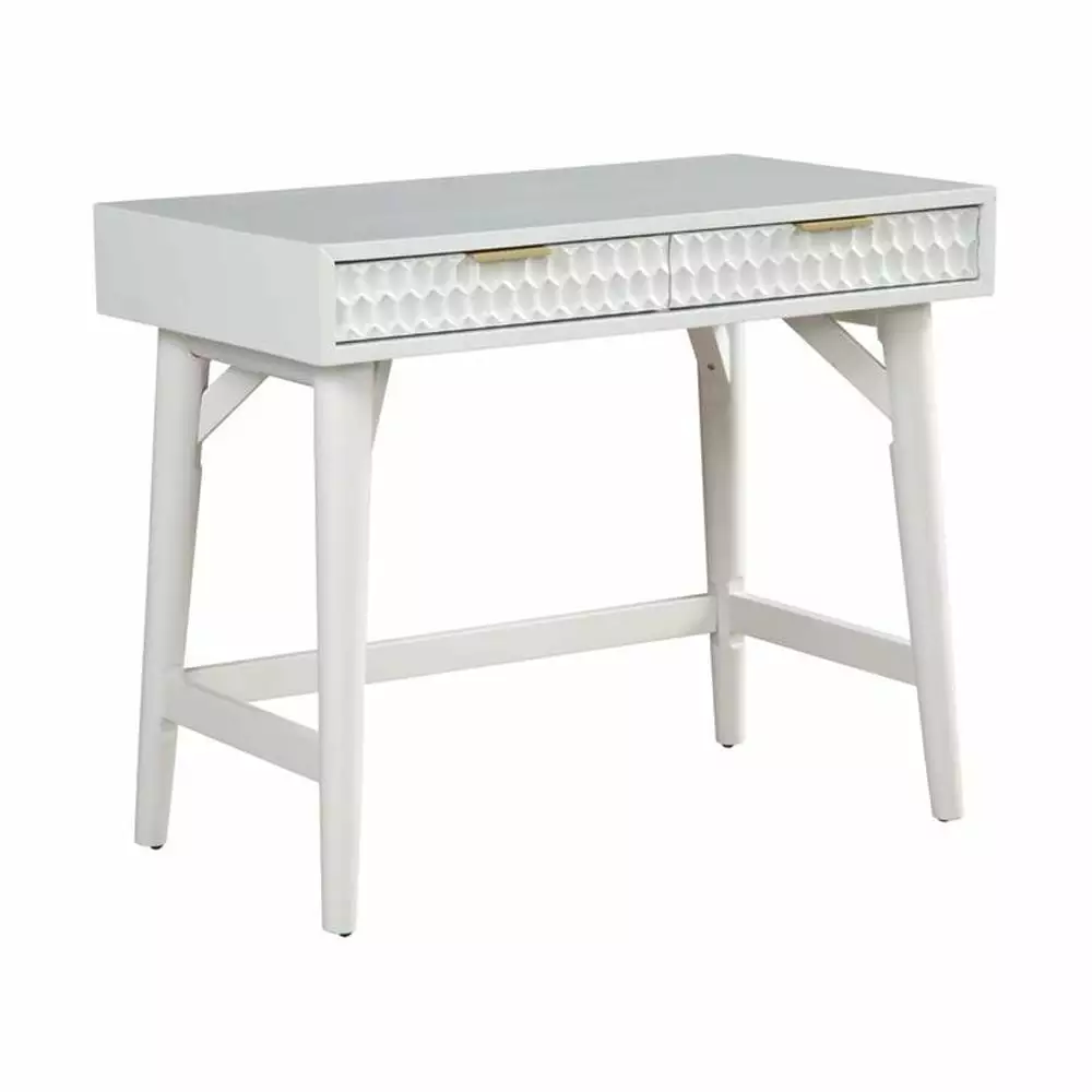 Origins Alpine White Pearl Mini Wood Desk White