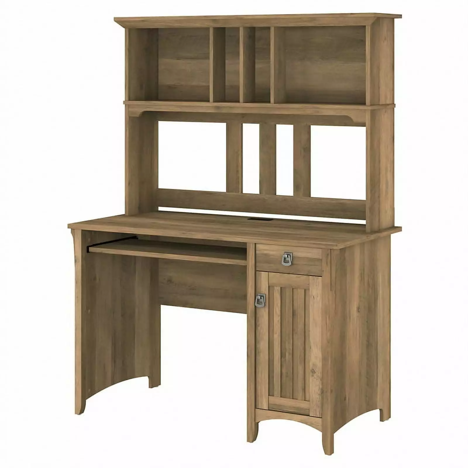 Pemberly Row Small Computer Desk Hutch Reclaimed Pine - Rustic Home Office Desk