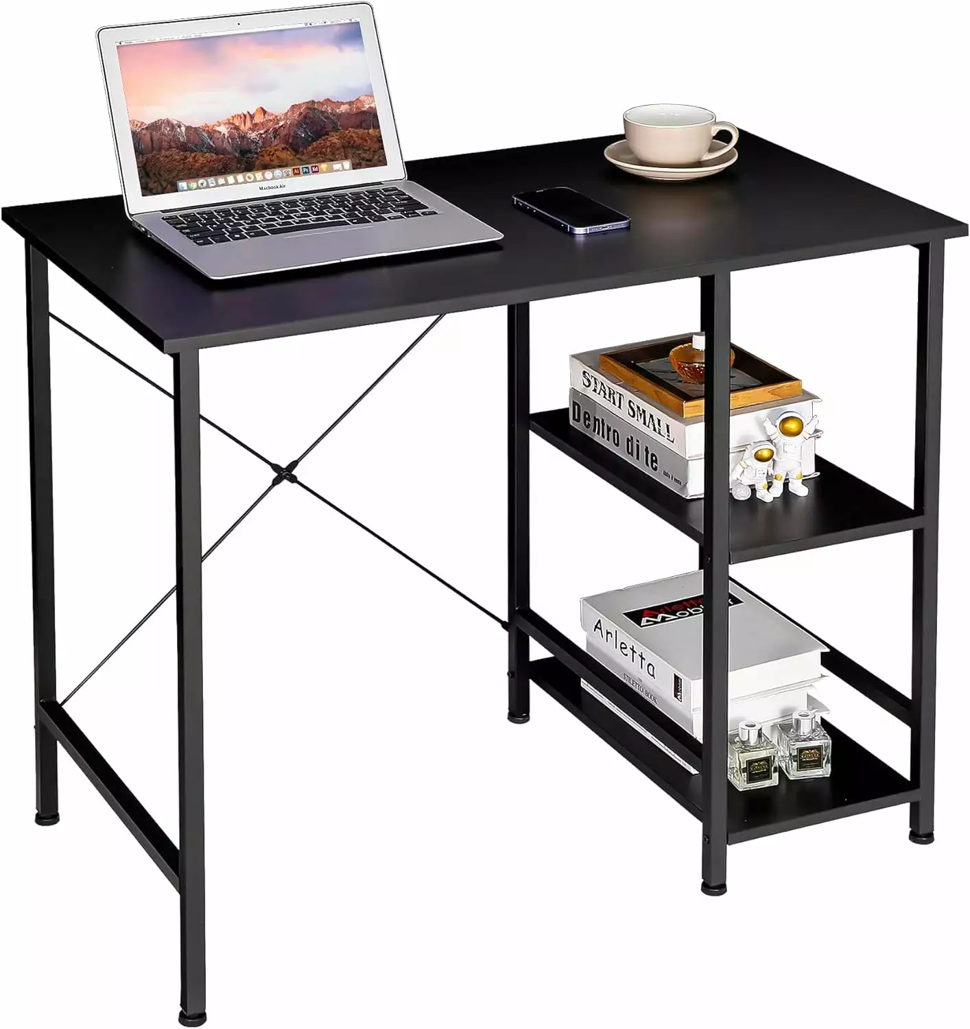 36 Inch Small Computer Desk Storage Shelves Bedroom JINMAI