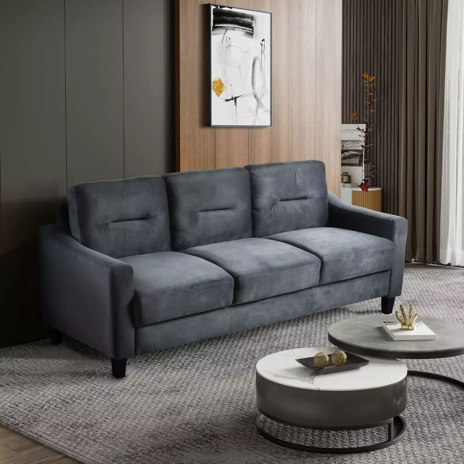 Comfortable Sectional Couch Living Room Bedroom Office Small Space OMCCHK