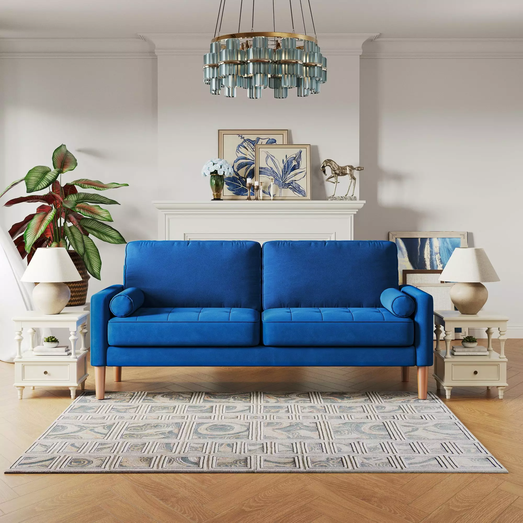 67.7 Inch 3-Seater Modern Sofa Couch Small Living Rooms JUHOO