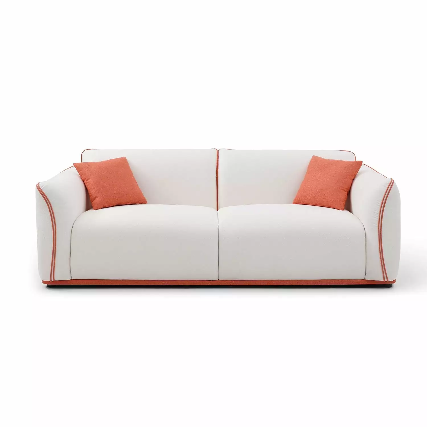 Elegant Beige Upholstered Sofa Small Spaces - Modern Living Room Couch Comfort Ponnky
