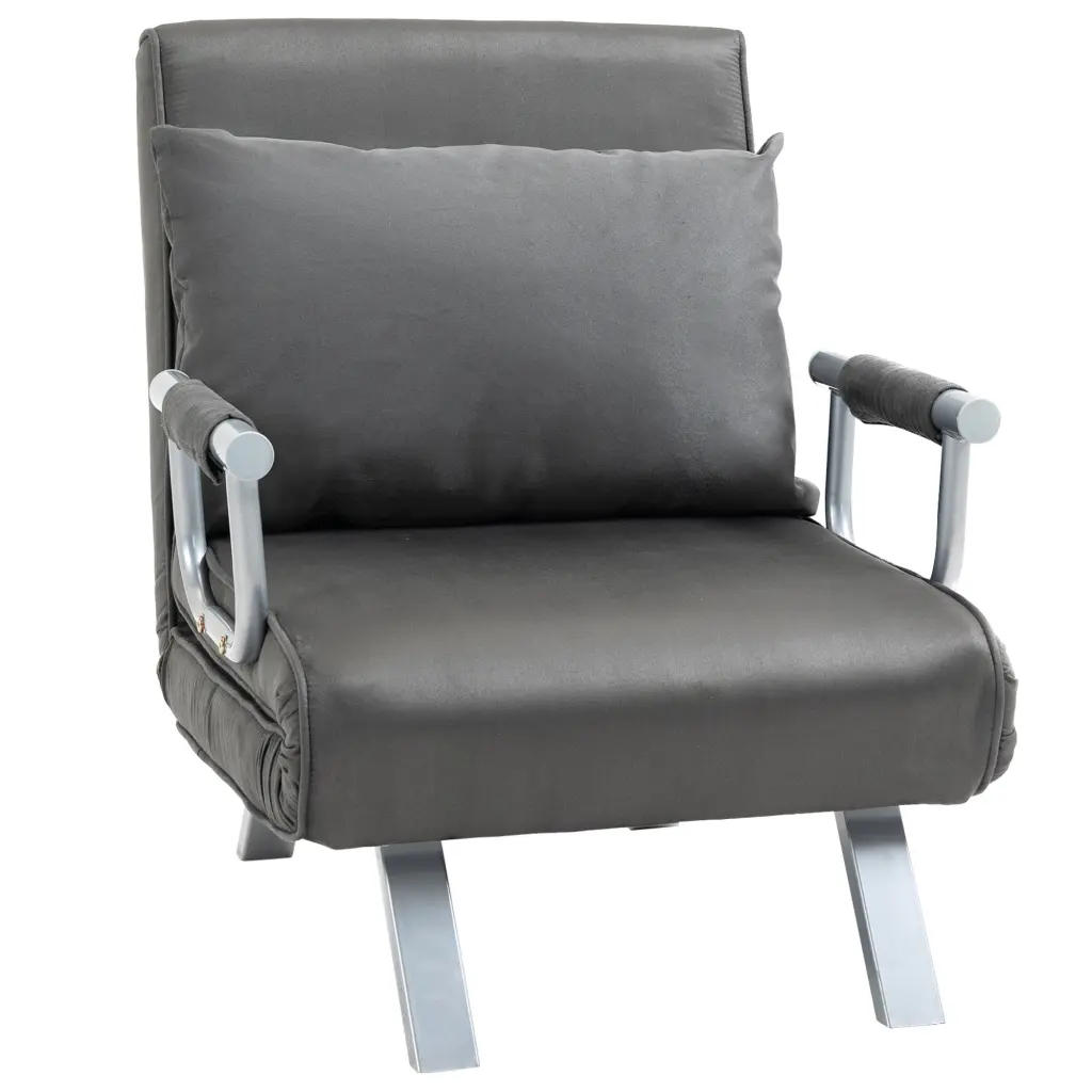 Homcom Single Person Folding 5 Position Convertible Sofa Bed Sleeper Chair aosom business