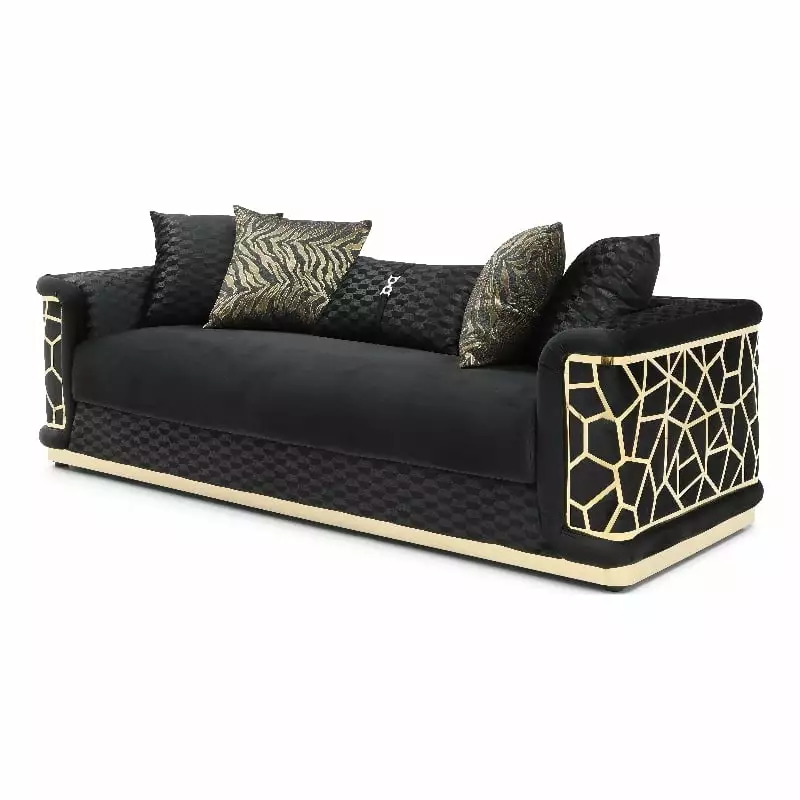 Glory Furniture Talia G0993A-S Sofa Black Modern Living Room Couch