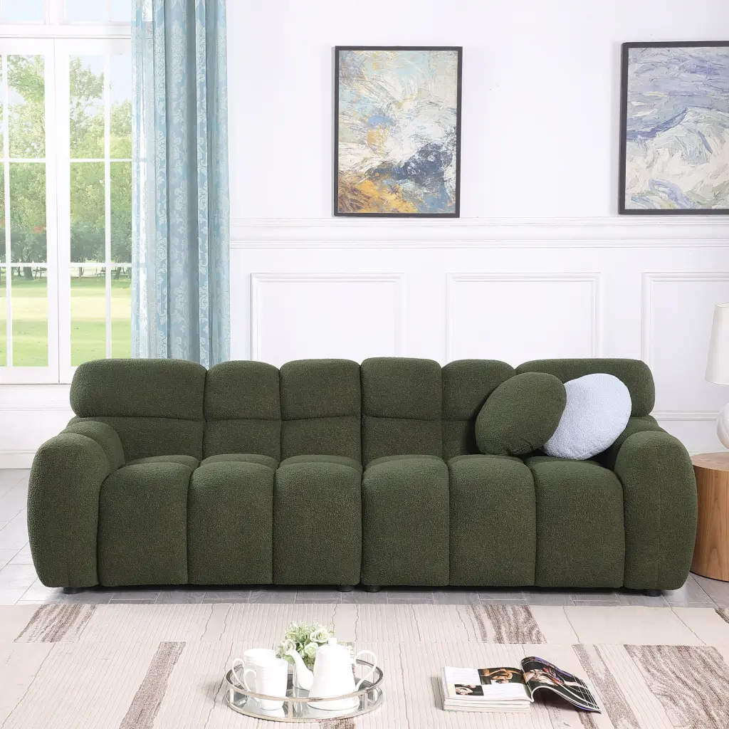87.4 Inch Marshmallow Sofa Human Body Structure Design USA Homes homarni furnishings inc.---w1099