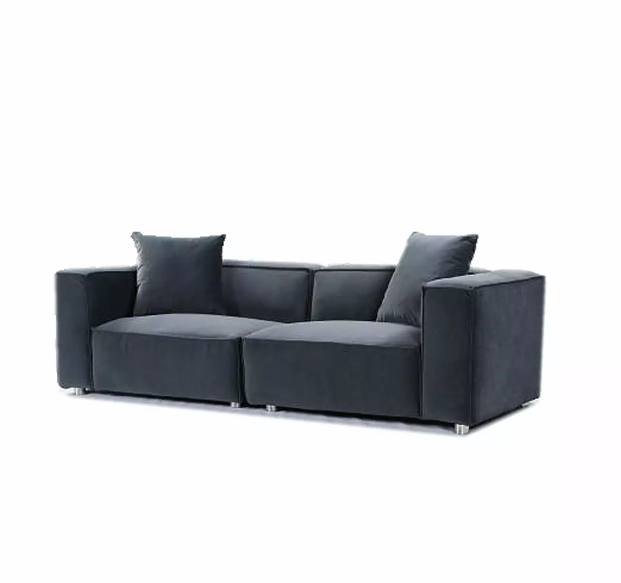 Amber's Dark Grey 3-Seater Modern Sofa Contemporary Living Room Furniture Soft Cushions MH