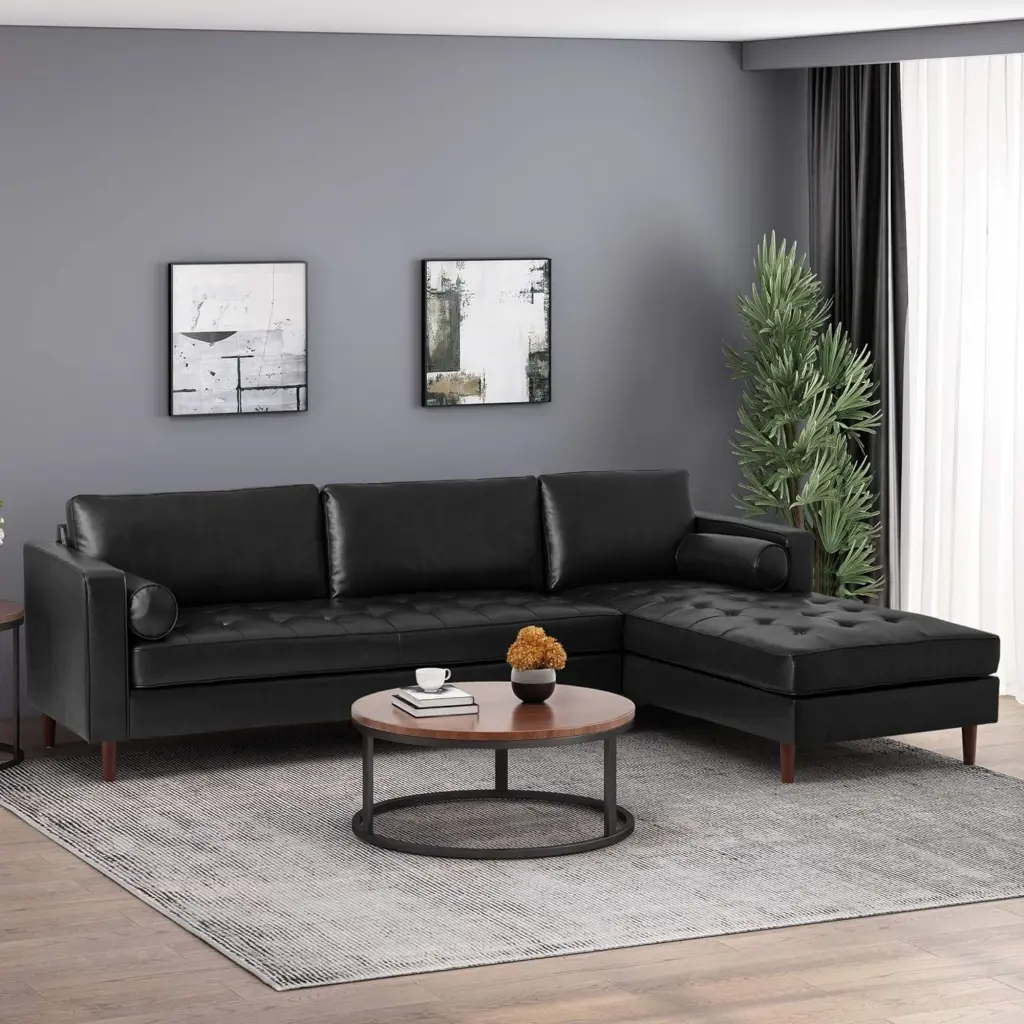 Modern Minimalist 70.75 Inch L Influence Couch Chaise 4 Seater Modular Sofa nh-echo