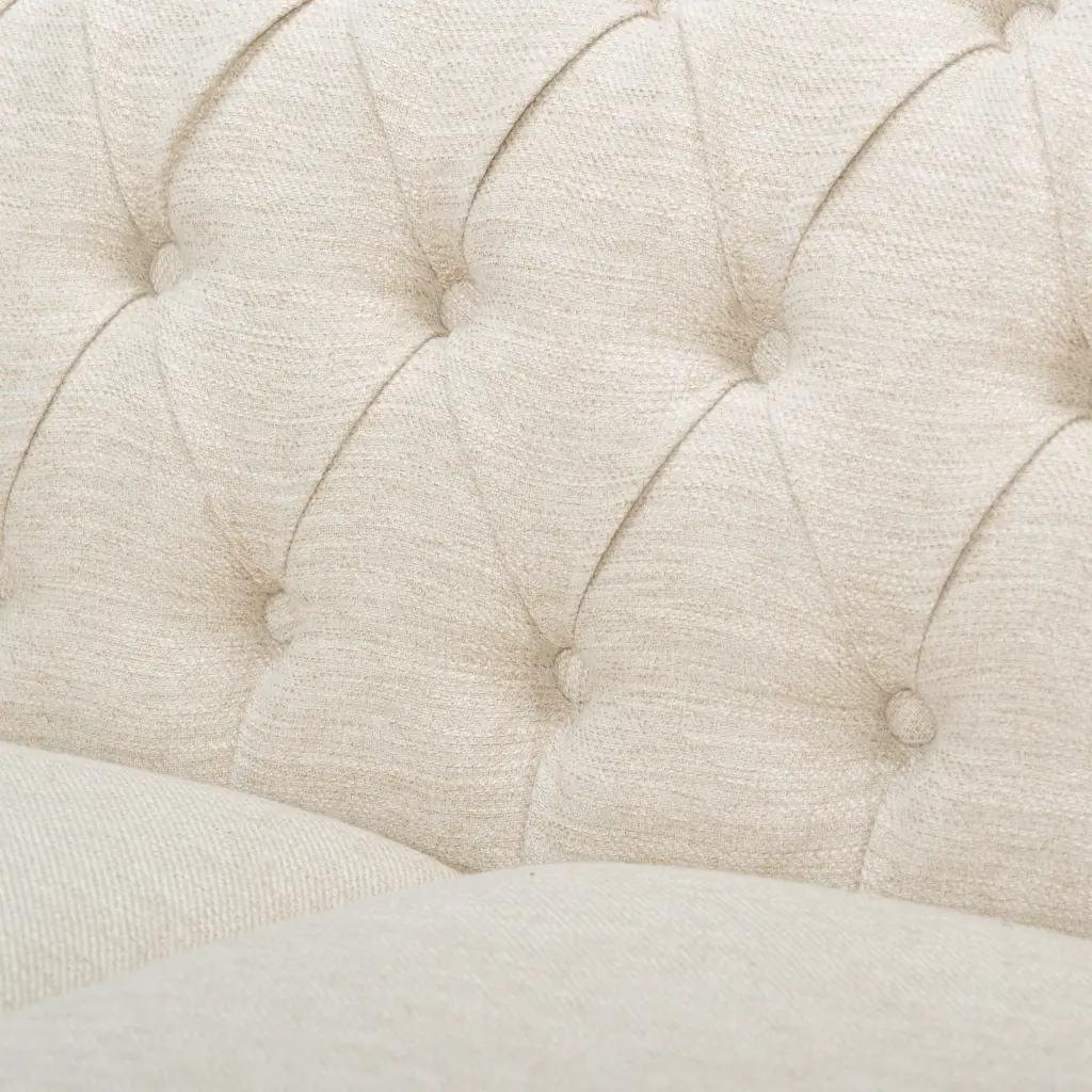 3 Seater Sofa Beige Fabric Comfortable Living Room Couch nh-inmax