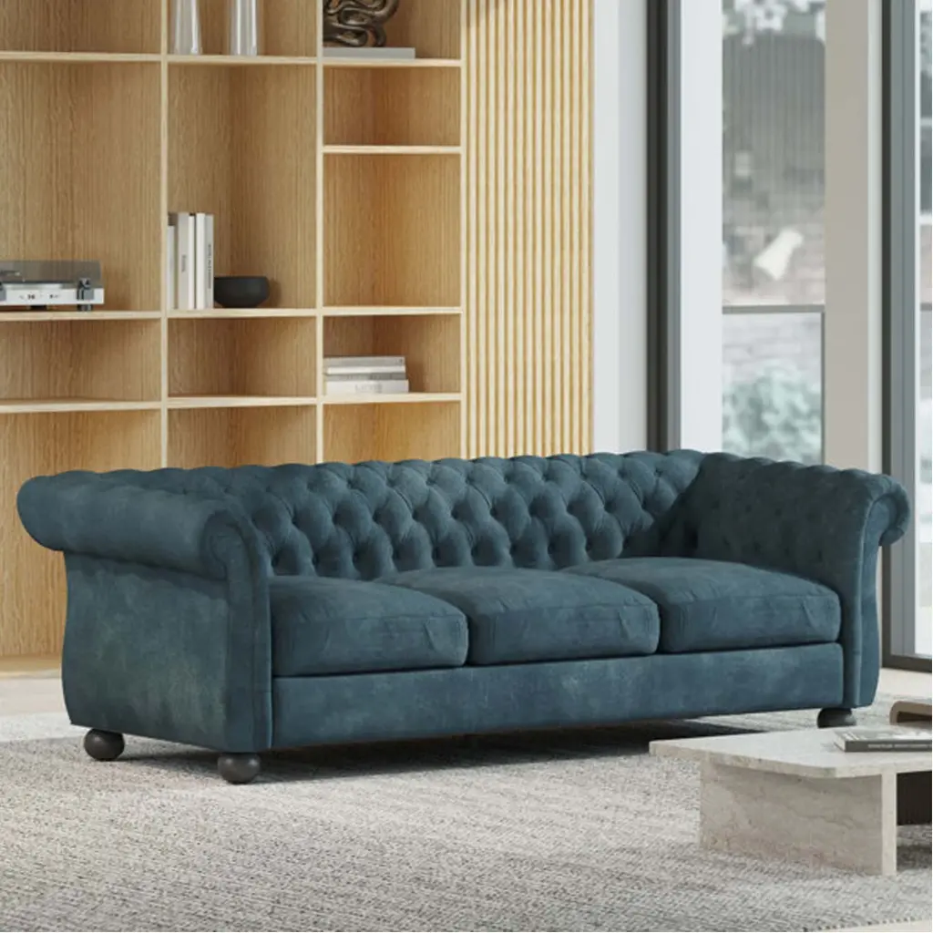 Mirod Comfy 3 Seat Sofa Wooden Legs Living Room And Study nh-mirod