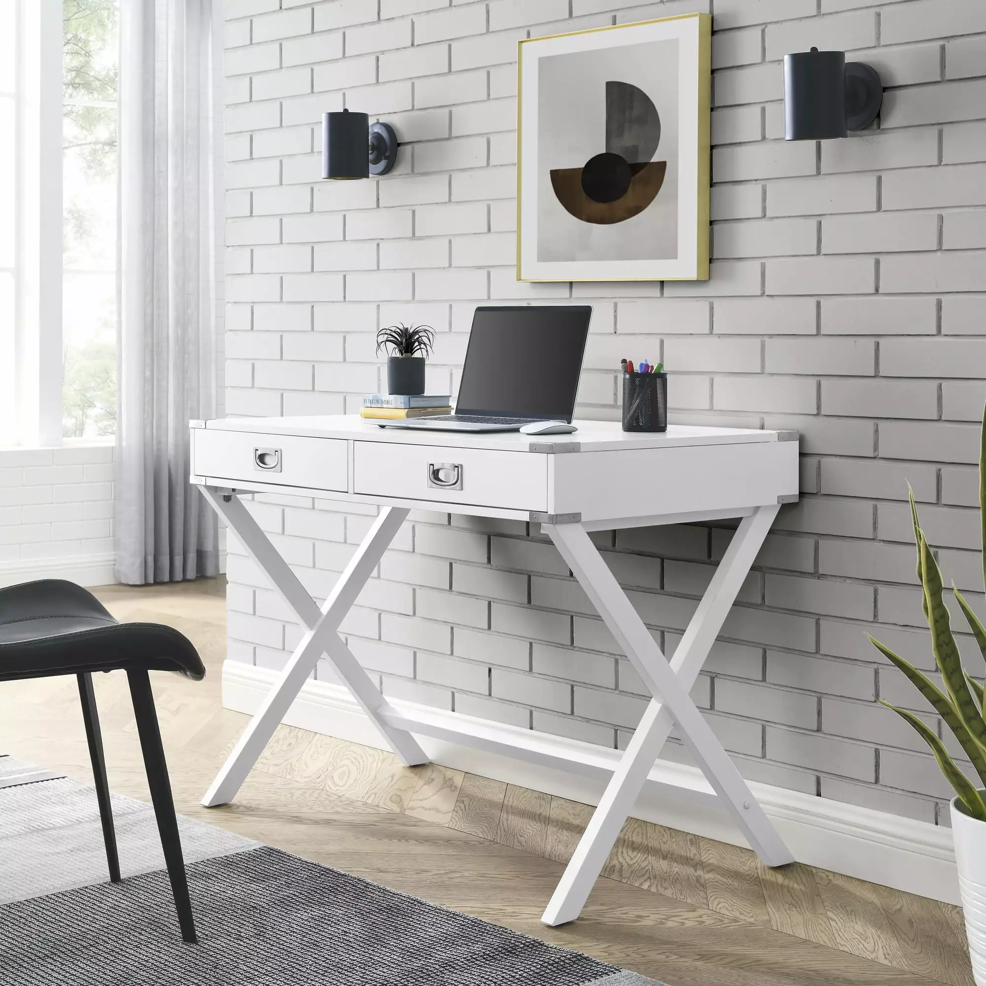 Computer Desk Storage Solid Wood Desk Drawers Modern Study Table Home Office Small Writing IM Lashes