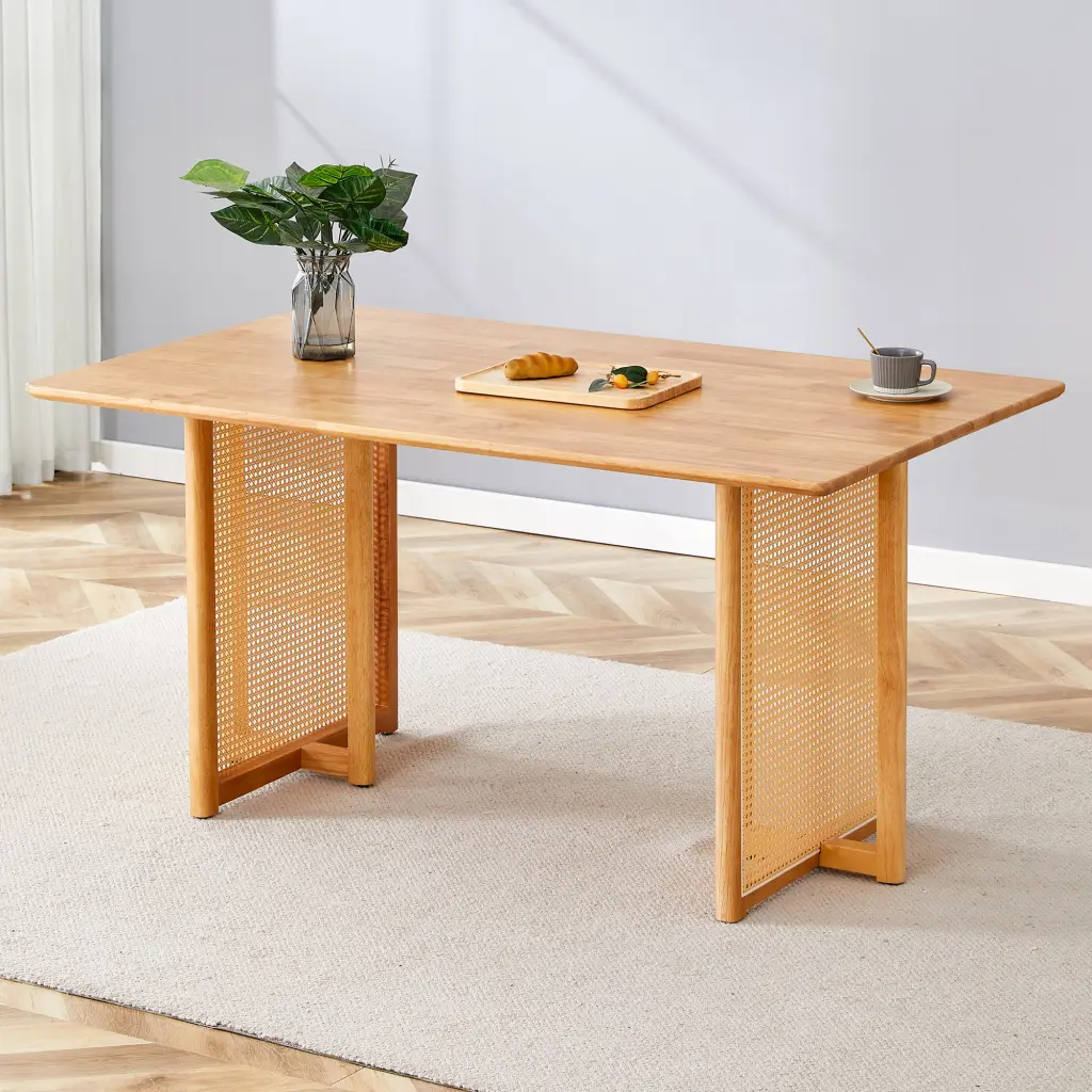 Chinese Country Retro Solid Wood Dining Table Modern Imitation Finish droom w-1151