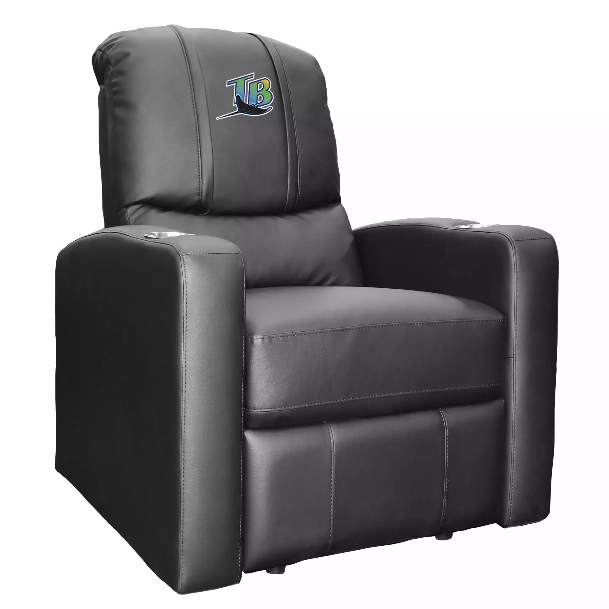 Black Tampa Bay Rays Logo Stealth Manual Recliner MLB Fans DreamSeat