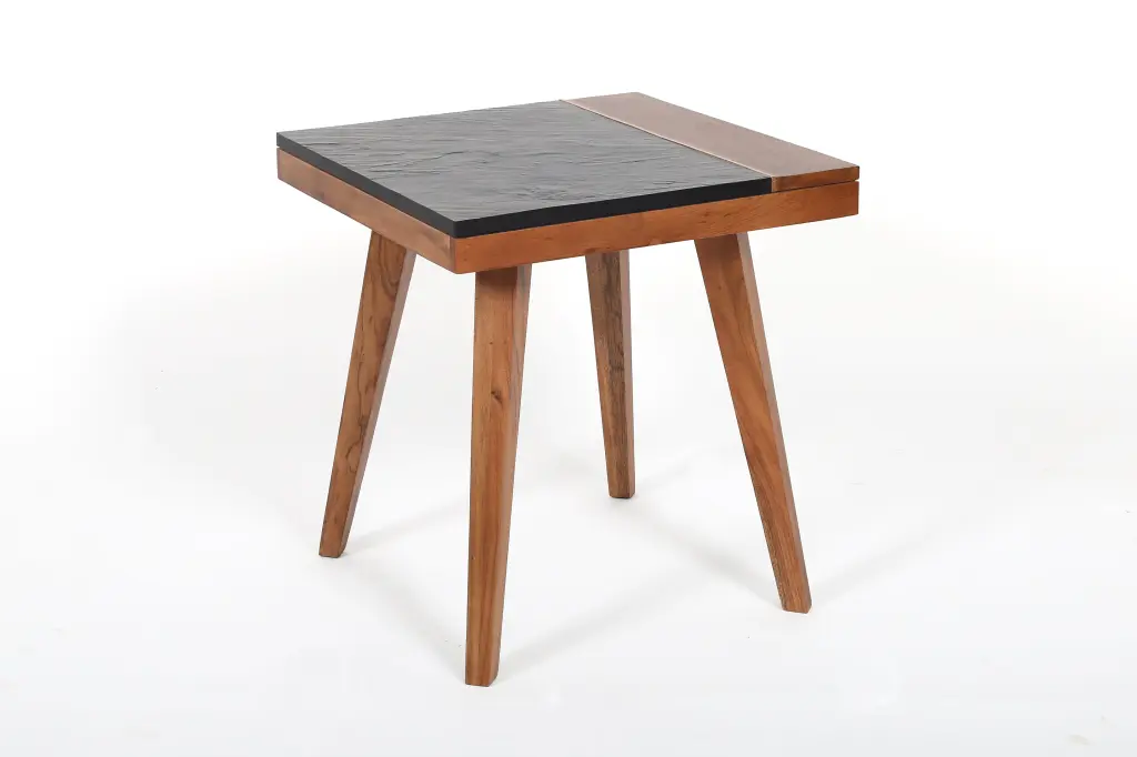 Caspian Square End Table Brown Wood Living Room Furniture steve silver furniture