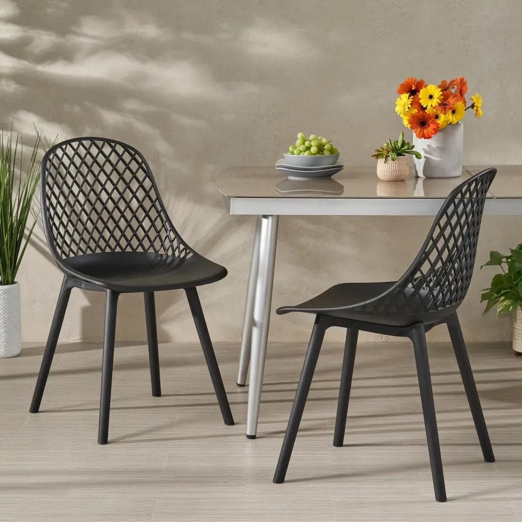 Lily Chair Black Polypropylene Modern Stackable Chair nh-ihave
