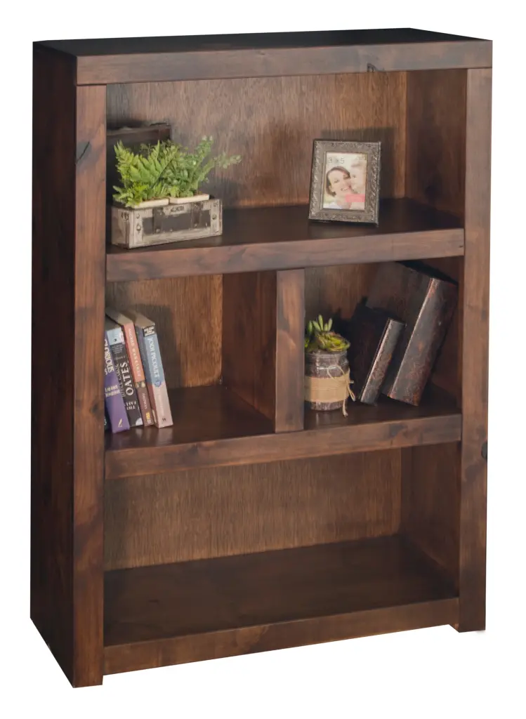 Sausalito 49 Inch High Bookcase No Assembly Required Whiskey Finish bridgevine home