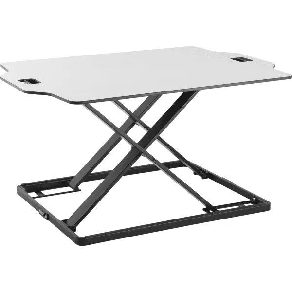 Amer Networks Ultra Slim Height Adjustable Standing Desk White Finish EZUP SURFACE Amer Rugs