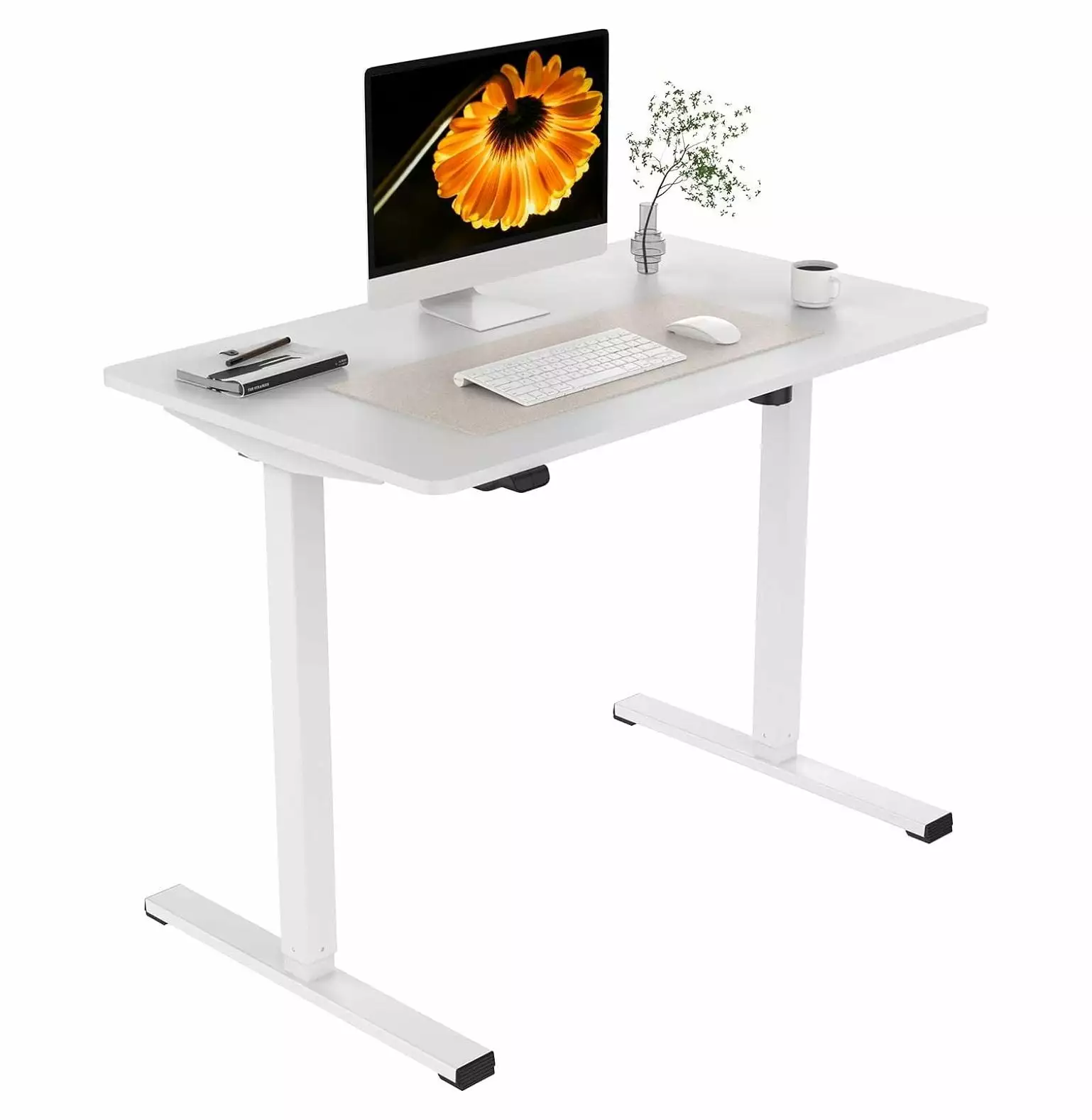 Electric Standing Desk 40x24 Inches Height Adjustable 2-Button Controller Home Office CodYinFI