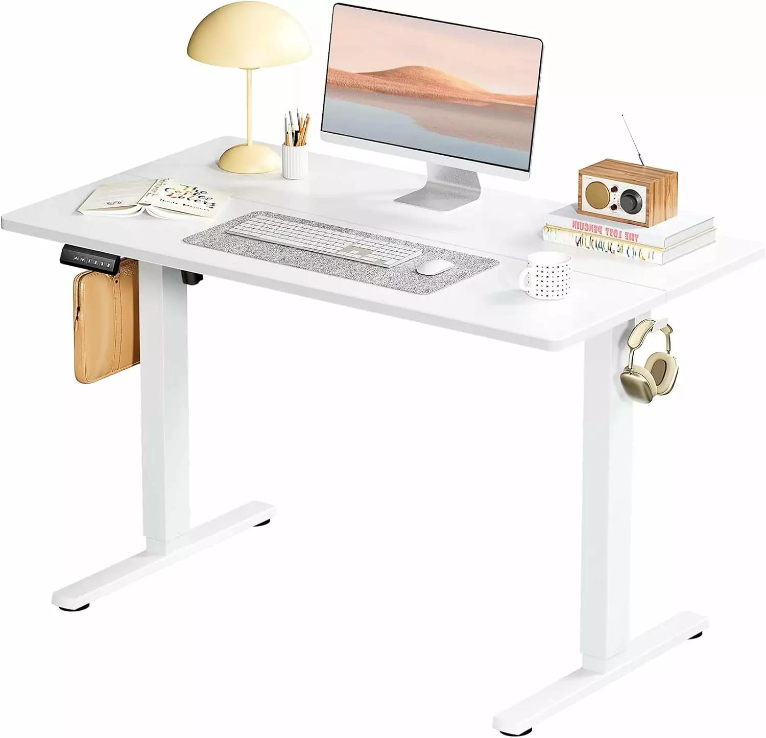 Adjustable Height Electric Standing Desk 40x24 Inch Ergonomic Sit Stand Computer Table Home Office FHWM-68754