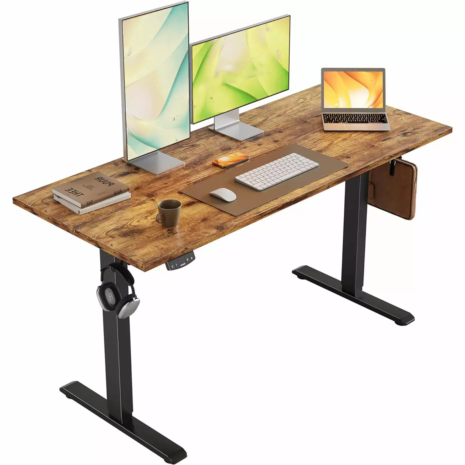 Electric Standing Gaming Desk 48x24 Inches Height Adjustable Home Office Workstation FHWM-C