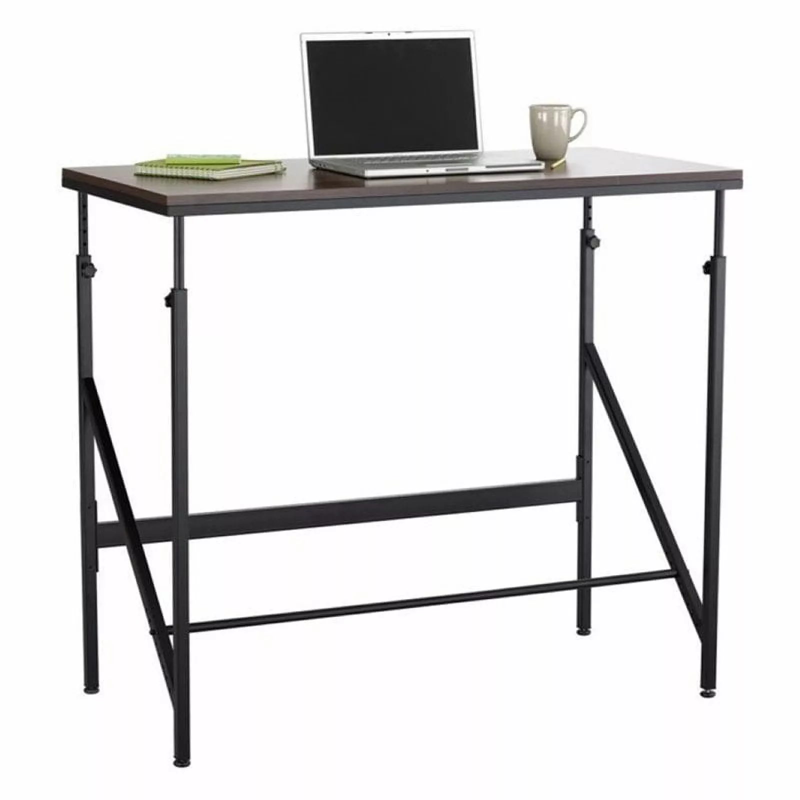 Kingfisher Lane 48 Standing Desk Walnut Adjustable Workstation