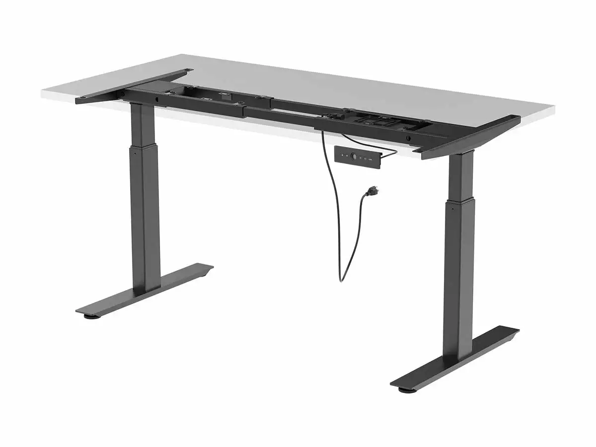 Monoprice Dual Motor Easy Assembly Folding Sit Stand Desk Frame Max 265 lbs Weight Capacity