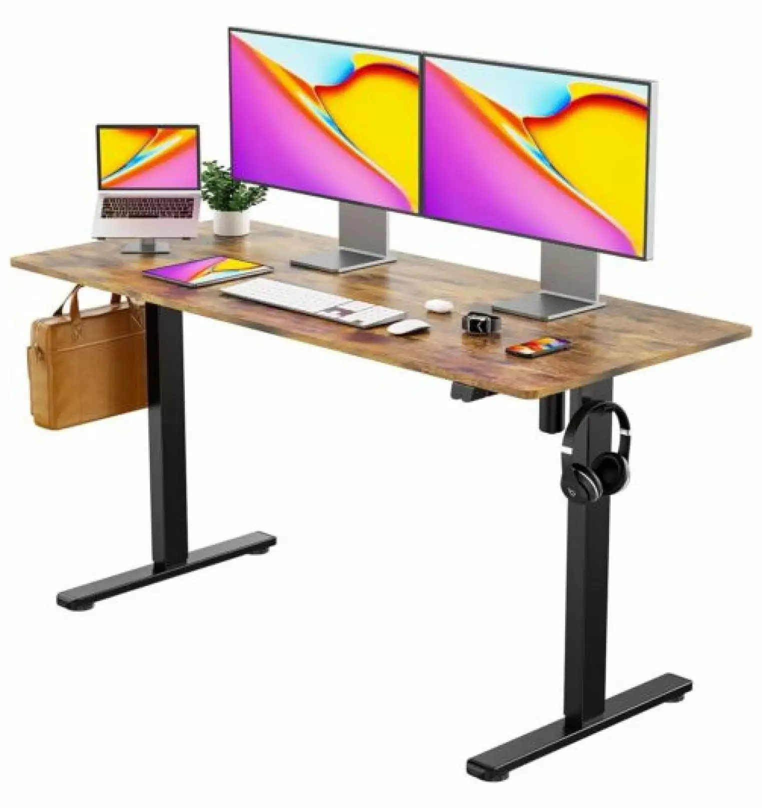 Rongfun 40 Inch Modern Height Adjustable Home Office Standing Electric Desk