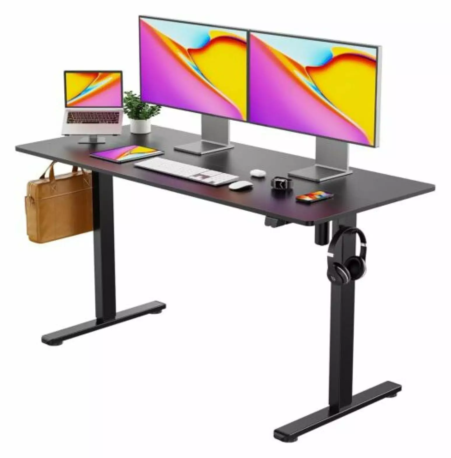 Rongfun 40 Inch Modern Height Adjustable Home Office Standing Electric Desk