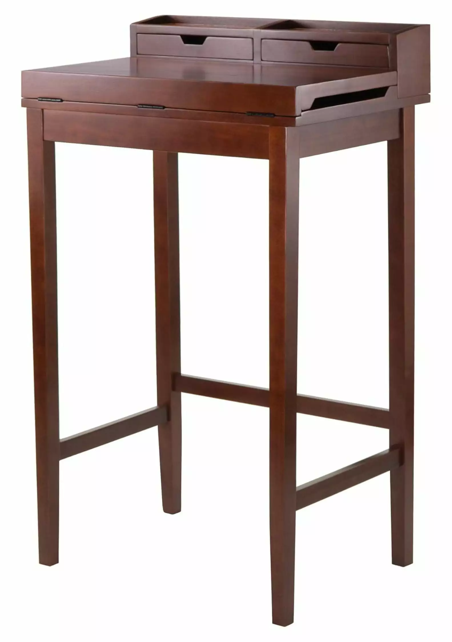 Walnut High Desk Writing Area and Hutch Home Office Sichen